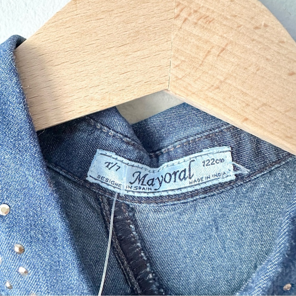 Mayoral Long Sleeve Denim Button Down Shirt - Picture 4 of 9